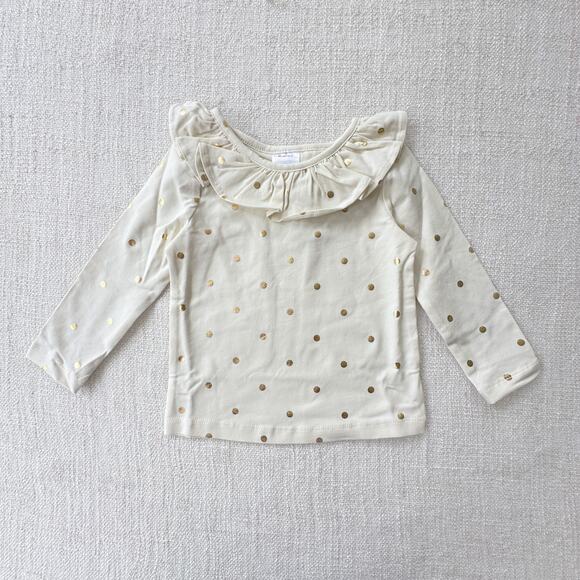 NWT Hanna Andersson Gold Dot Top 2T - Picture 1 of 7
